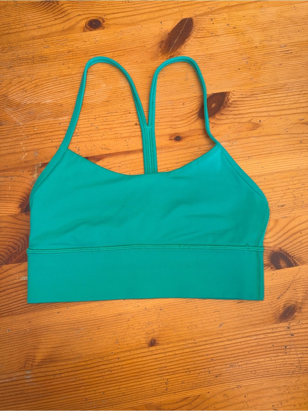 Lululemon- flow Y longline bra- Kelly green/teal- size 2